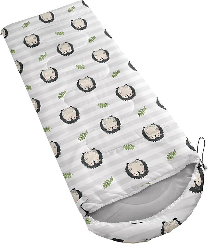 AILONEN Kawaii Puppy Sleeping Bag for Kids Boys Girls,Warm and Cool Weather,Lightweight,Waterproof Backpacking,Cartoon Cute Dog & Duck Animal Themed Blue Sleeping Bag for Camping