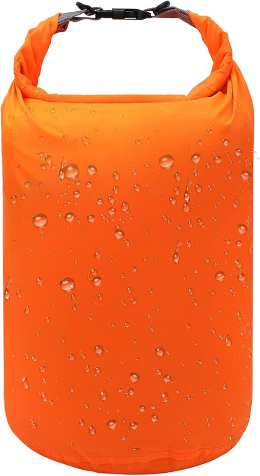 R2Depot Waterproof Dry Bag, 5L/10L/20L/40L/70L Dry Storage Bag for Kayaking, Gym, Hiking, Swimming (Orange, 20L)
