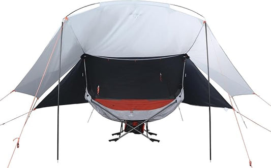 Portable Hammock with Stand, World's Best Mock ONE® Hammock Samsara Set, Compact Folding Framed Hammock with Bug Net, Tarp for Park, Backyard, Garden, Camping, Hiking, Mountaineering, Beaches- Orange