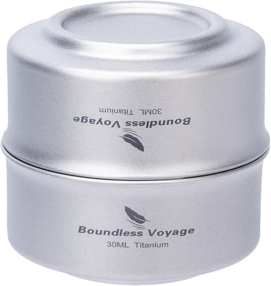 Boundless Voyage Titanium Teacup Double-Layer Tea Maker Outdoor Teapot Camping Mug Set Leightweight Drinking Cup for Backpacking Picnic Travel (Ti3148D-3cups)
