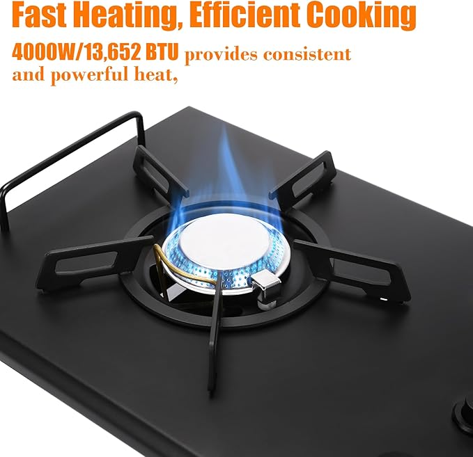 Camping Stove for IGT Table, Portable Isobutane Gas Stove with Carry Bag, 4000W Camp Stove,Folding Propane Burner, IGT Accessories for Picnic, RV, Car Trip, Tailgating, Patio, Backyard