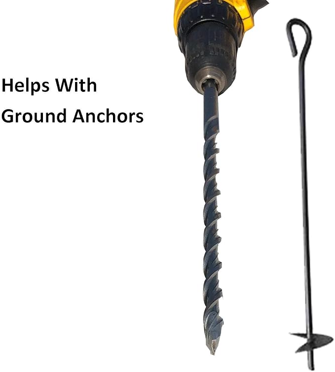 Keyfit Tools AnchorBit Pilot Hole Driver for Screw in Tent Stakes & Ground Anchors Rebar Steel J Hook Designed for Tough Soils Hardpan Rocky Ground Even Frozen Ground & Solid Ice is No Problem