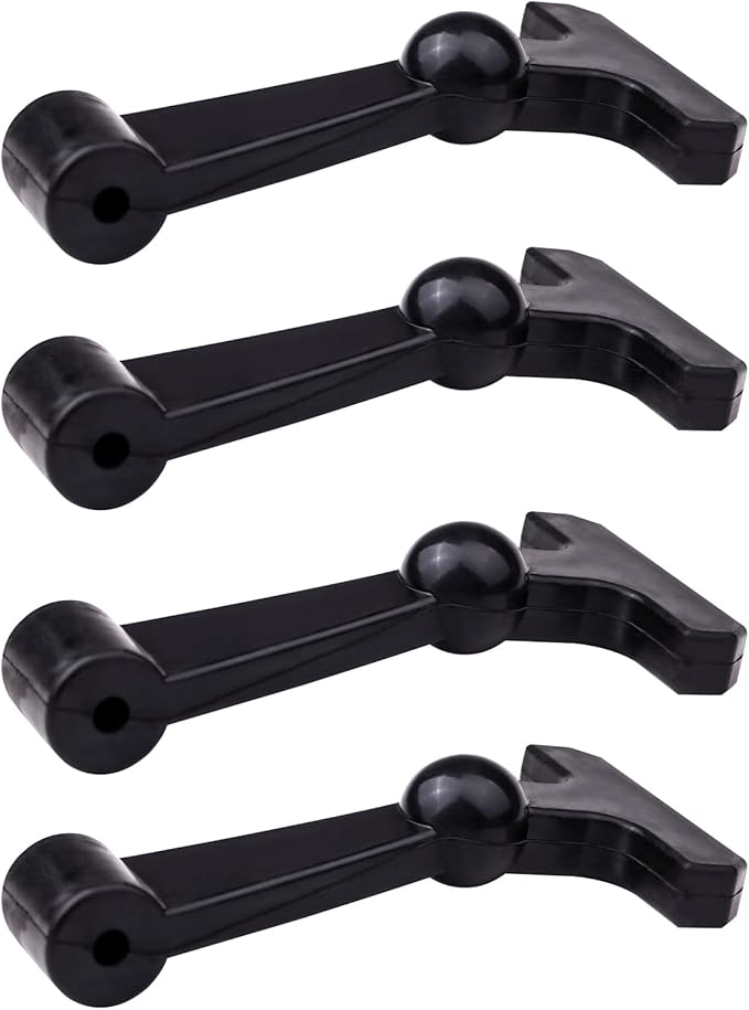 4 Pcs Heavy Duty Cooler Latches Replacement Compatible with YETI Tundra RTIC and Other Related Coolers Lid Latch Parts Accessories Ergonomically Improved Design Black