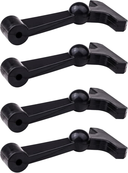 4 Pcs Heavy Duty Cooler Latches Replacement Compatible with YETI Tundra RTIC and Other Related Coolers Lid Latch Parts Accessories Ergonomically Improved Design Black