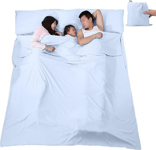 Sleeping Bag Liner, Lightweight Portable, Soft Travel and Camping Sheet, with Compact and Carry Bag, for Travel, Hotel