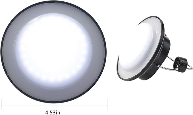 Portable LED Camping Lantern, Lightweight & Compact Tent Light for Camping, Hiking, Backpacking, Fishing & Emergency Use, 3 Brightness Modes, Battery Powered, Perfect for Power Outages & Hurricane