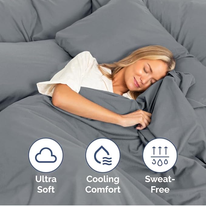 Twin XL Size 3 Piece Sheet Set - Comfy Breathable & Cooling Bed Sheets Set - Hotel Luxury Bedding for Women, Men, Kids, Teens, Boys & Girls - Deep Pockets, Soft, Wrinkle Free - Oeko-Tex - Steel Blue