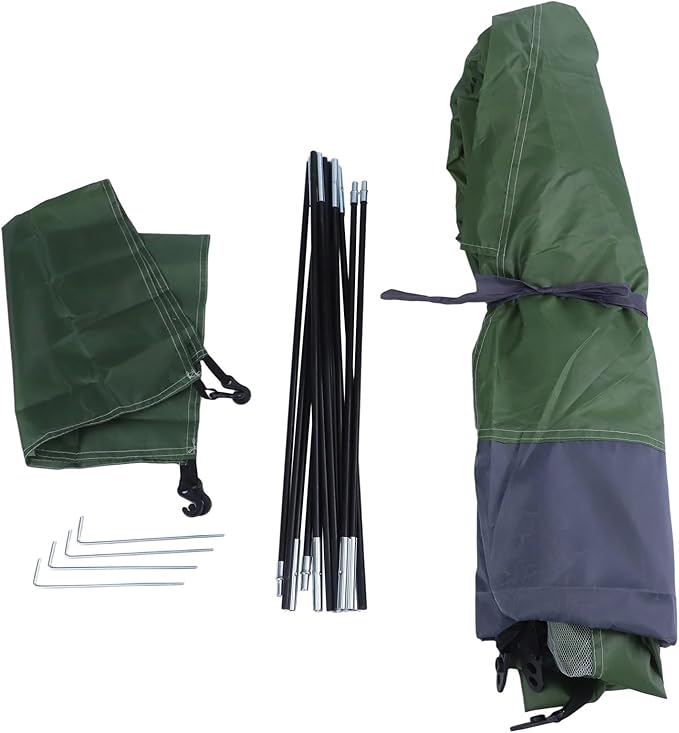 Ultralight Backpacking Tent Single Person Double Door Camping Shelter with Waterproof Oxford Fabric Fiberglass Poles Mesh Ventilation Screen Rain Fly Carry Bag for Outdoor Hiking