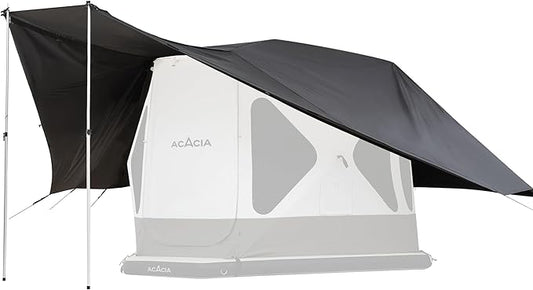 ACACIA Canopy 4 Person for Space Acacia Camping System, PU2000 Waterproof Camping Tarp for 4 Season Camping, UPF50+ Sunproof Tent Tarp with 4 Telescoping Poles, Carry Bag, Moonstone