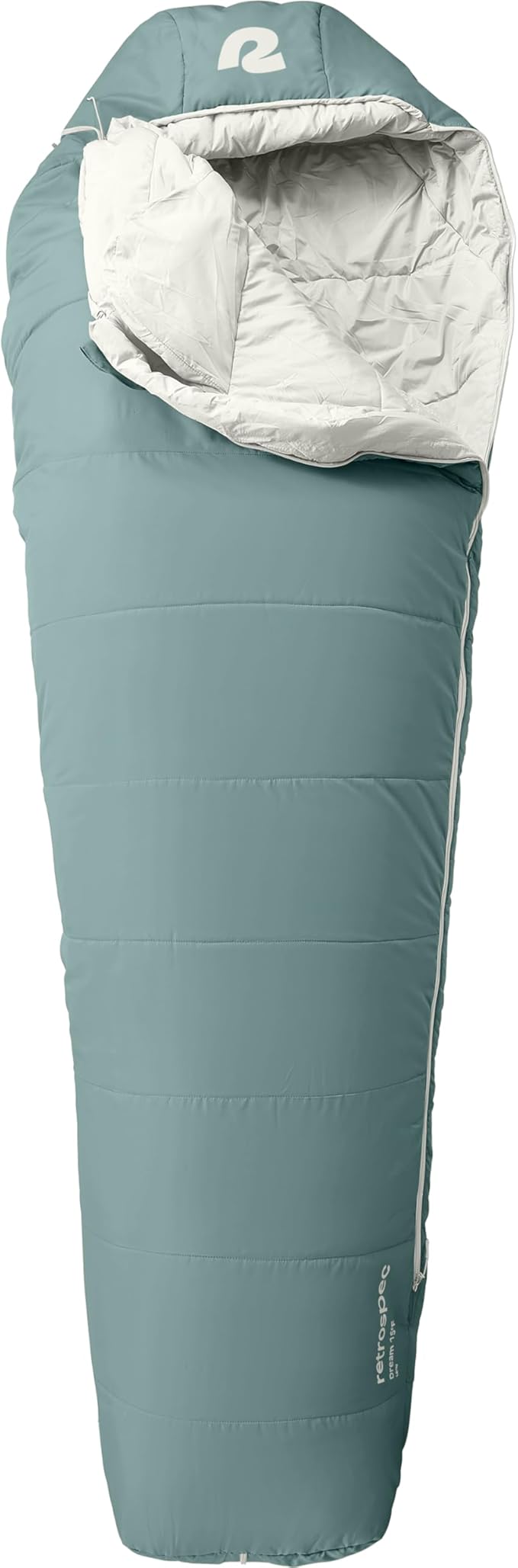 Retrospec Dream Mummy Sleeping Bag - 30°F Camping & Travel Essential Gear with Water - Resistant Shell & Synthetic Fill - Zippered Pocket & Stuff Sack