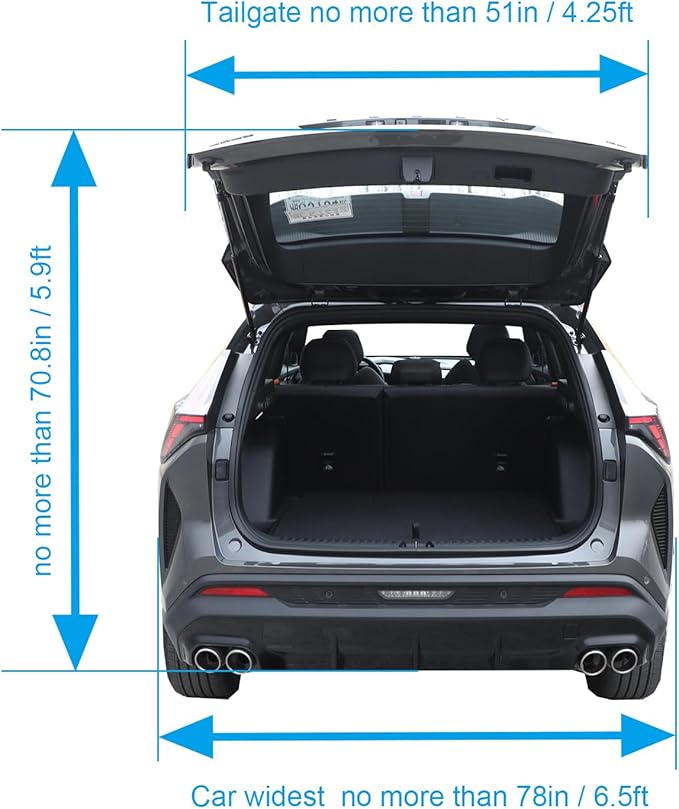 SUV Tent Car Awning, UPF 50++ with Portable Waterproof Storage Bag, Tear-Resistant, Large Space, Good Vision, Smooth Ventilation, Suitable for Outdoor Beach Camping Auto Canopy Shade…