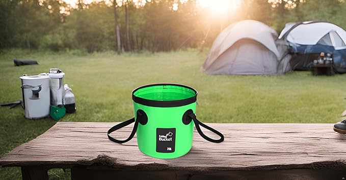BANCHELLE Collapsible Bucket Water Container Portable Folding Camp Wash Basin for Outdoor Traveling Hiking Fishing Car Washing Gardening Camping 2 PCS