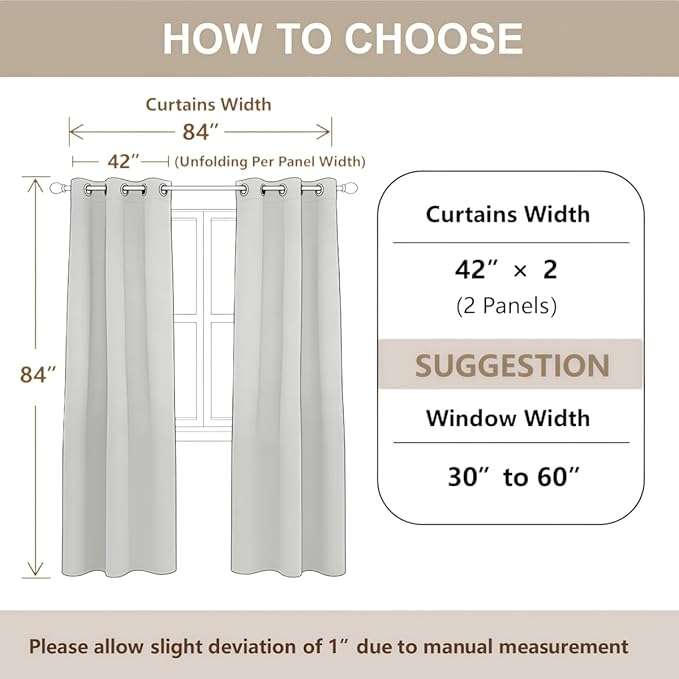Erosebridal Camping Blackout Curtains for Bedroom Living Room Cow Fur Print Window Curtains 2 Panels 42" Wx84 L Campfire Adventure Drapes,Wood Rustic Farmhouse Window Treatments
