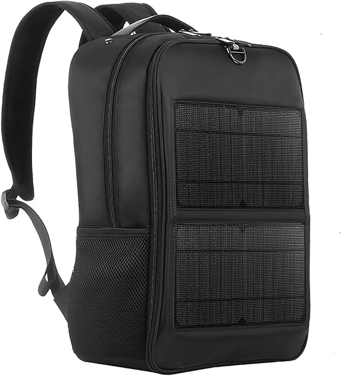 14W Solar Backpack - Waterproof, Smart USB Charging Backpack, Ergonomic Multifunction Laptop Bag Outdoor Hiking Backpack, Perfect for Business, Running, Biking