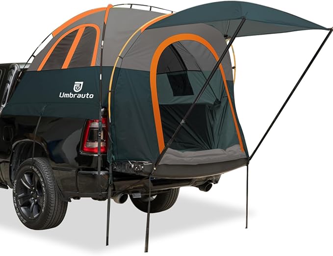 Umbrauto Truck Bed Tent with Truck Bed Mattress Fits 5.5-5.8ft Short Truck Bed, Portable Waterproof for Camping