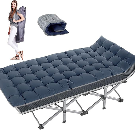 Barbella Folding Camping Cot, Folding Cot Camping Cots for Adults, Portable Sleeping Cot with Mattress Foldable Outdoor Bed Camp Cots Guest Bed with Carry Bag for Home, Office & Outdoor Use