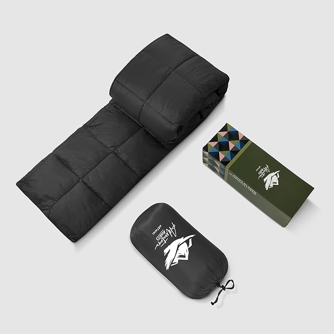 Camping Blanket,Lightweight Puffy Blanket Packable Down Alternative Throw Blanket Waterproof Windproof for Outdoors, Travel, Beach, Airplane, Hiking