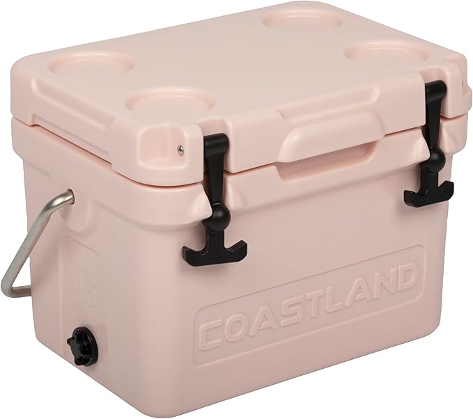 Coastland Bay Series Cooler Premium Everyday Use Insulated Rotomolded Cooler, Small Ice Chest for Tight Spaces, Soccer Games, & Tailgates