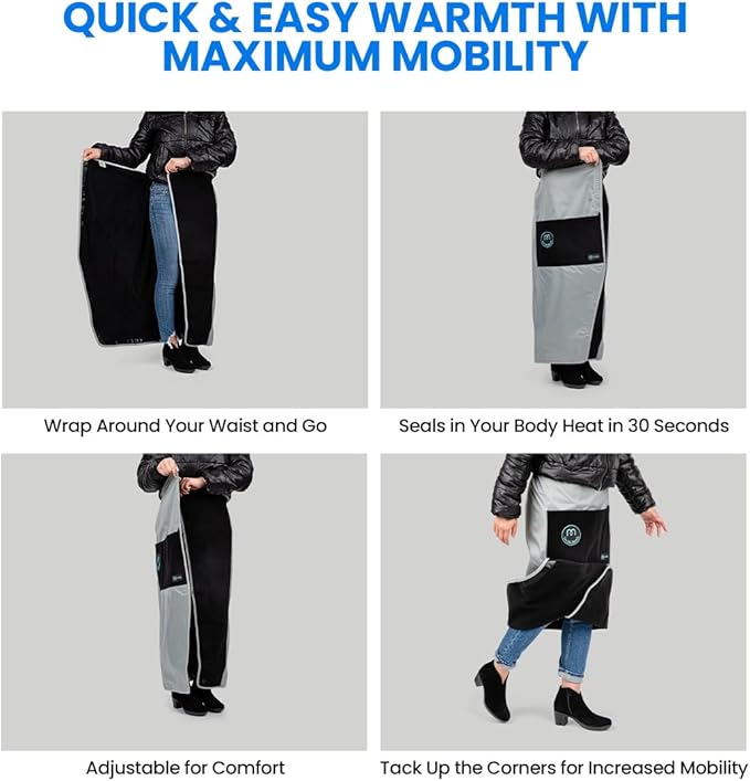 Mozy Wearable & Weatherproof Outdoor Blanket – Lower-Body Thermal Wrap for Superior Warmth