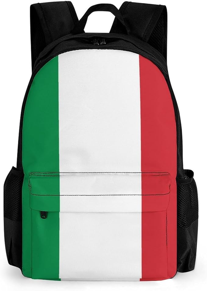 Casual Daypack Multipurpose Anti-Theft Large Capacity Carry On Bag, Italy Flag Casual Daypack Climbing Shoulder Bag With Padded Straps