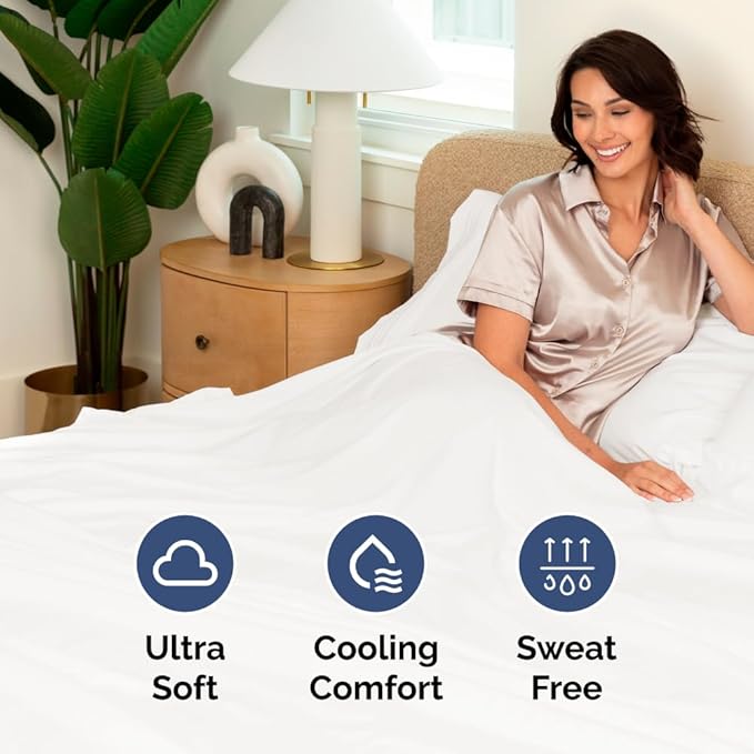 Full XL Bed Sheet - 4 Piece Full XL Bed Sheets Set - Soft, Breathable & Cooling - Hotel Luxury Bedding for Women, Men, Kids, Teens, Boys & Girls - Deep Pockets, Fade and Wrinkle Free - Antique White