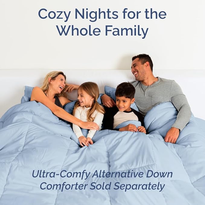 Full XL Bed Sheet - 4 Piece Full XL Bed Sheets Set - Soft, Breathable & Cooling - Hotel Luxury Bedding for Women, Men, Kids, Teens, Boys & Girls - Deep Pockets, Comfy, Fade & Wrinkle Free - Sky Blue