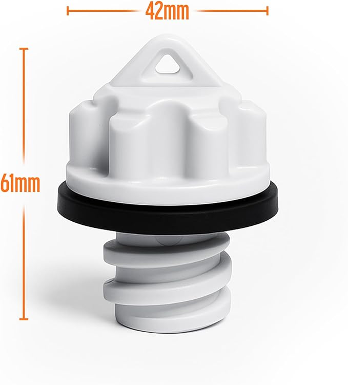 Galvanox 2-PC Set for Yeti Tundra and RTIC Coolers, Replacement Cooler Drain Plug and Push-Button Drink Spigot (White)