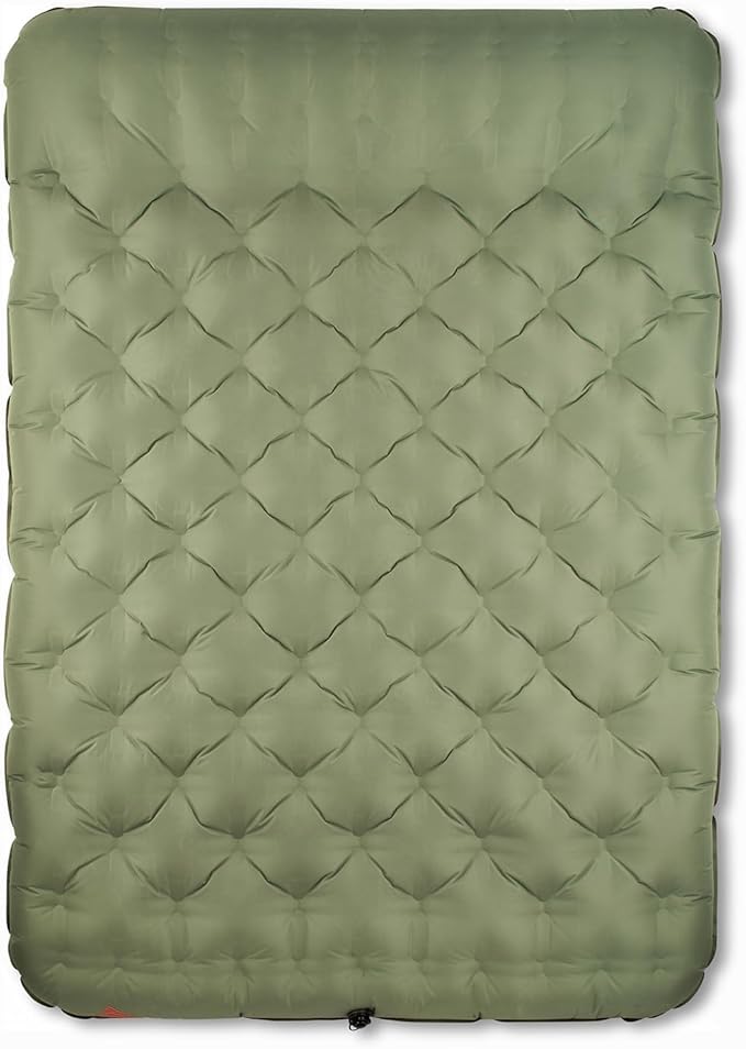 Kelty Kush Queen Air Bed W/Battery-Powered Pump, PVC-Free Queen Air Mattress, Comfy and Plush 6-inch Pad, Carry Bag Included - Indoor/Outdoor Camping Air Bed