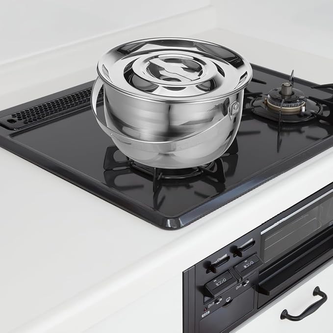 LIFKOME Stainless Steel Camping Pot with Lid Lifter Handle Camp Cookware Pot Portable Hanging Cooking Pot for Camping Cooking, BBQ, Basting, or Baking 2.5/4 Quart