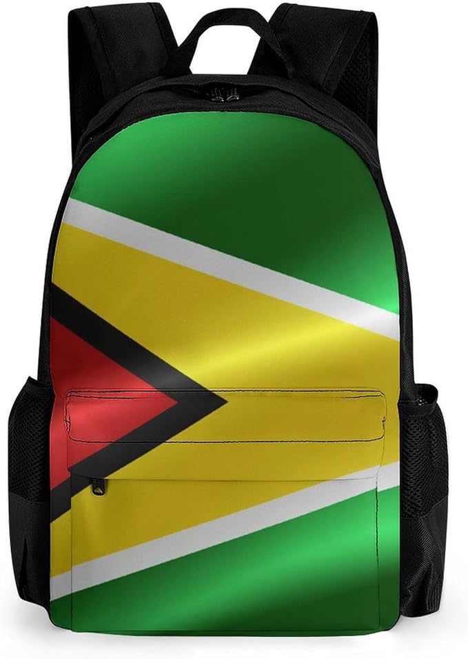 Lightweight Rucksack for Sports Travel Running, Big Capacity Multipurpose Anti-Theft Bookbag, Flag Of Guyana Travel and Sport Backpack Rucksack