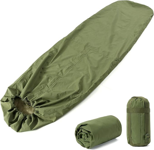 MT Military Nanovee Bivy Cover – Lightweight Army Modular Sleeping Bag System Shell, Summer Sleeping Gear or Layered Cold Weather Protection