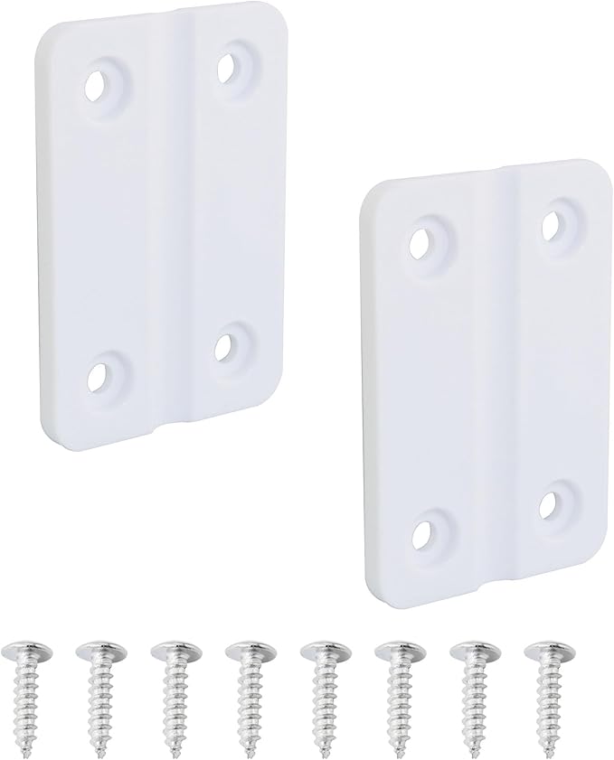 2PCS 57x39mm White Insulated Box/Cooler/Freezer Plastic Hinge Replacement Parts with Screws Camping Hiking Kitchen Accessories