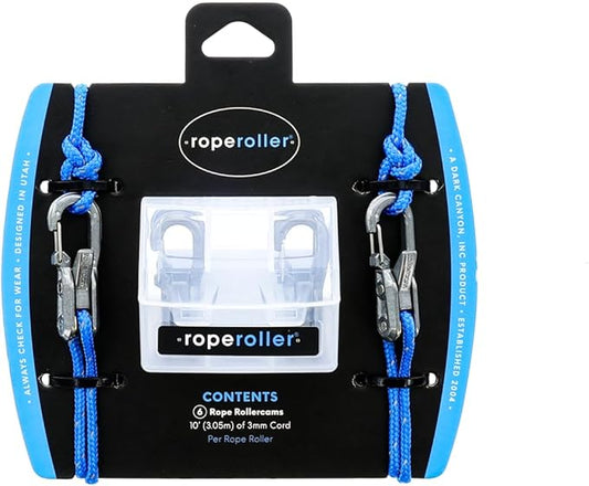 Roperoller Rope Tightening Tool & Tensioner 6-Pack with Rollercam Technology – Heavy-Duty Tie Down for Camping, Tarps, Guy Lines, Boating & Outdoor Gear – Includes Reflective Cord & Carry Case