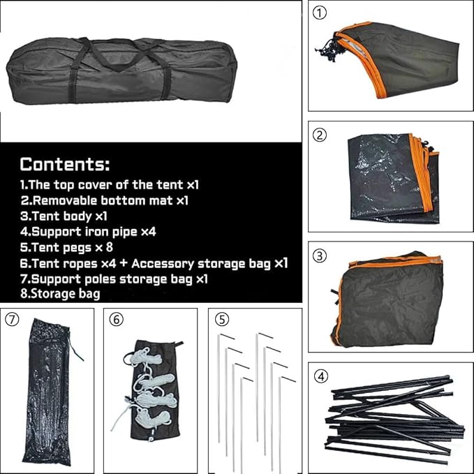 Portable Camping Shower Tent Outdoor Oversize Changing Heavy Duty Privacy Shelters Removable Bathroom Toilet Tent