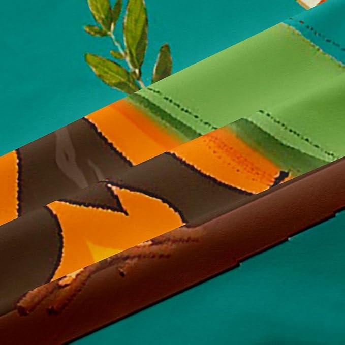 Feelyou Green RV Camping Camper Curtains for Bedroom Living Room Camping Theme Blackout Darkening Drapes Camper Window Treatments, 2 Panels 42 x 63 Inch Room Decor
