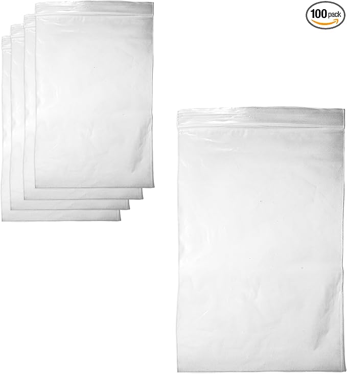 100-Pack 4" x 6" Reclosable Zip Bags – Durable & Convenient Storage Solution