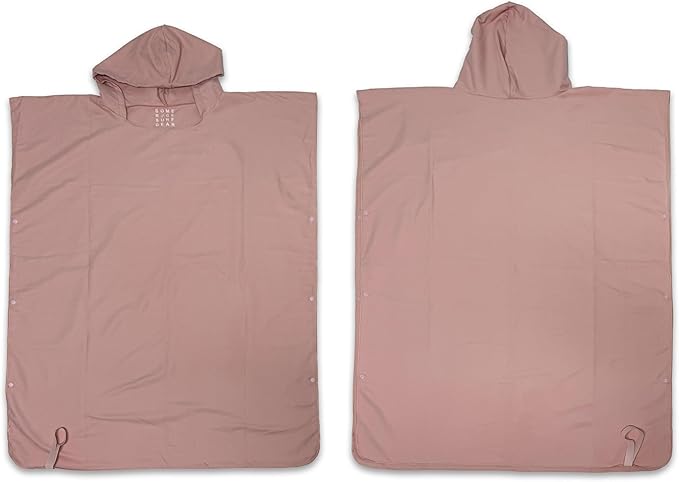 Beach Towel Blanket Changing Robe Surf Poncho for Surfing Swimming Pool Outdoor Camping, Microfiber Quick Dry Towel (Pink, Adult)