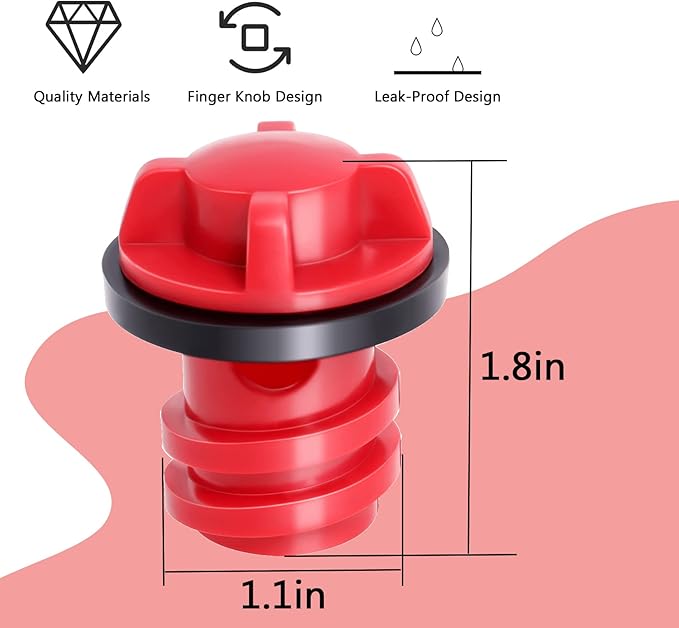 Cooler Plug for YETI, 2 Pack Cooler Drain Plug Replacement Compatible with Yeti's Line of Roadie, Tundra, and Tank & RTIC Coolers Leak-Proof Accessories, Small Size