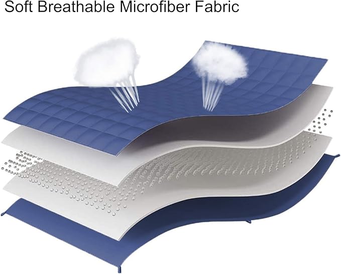 L'AGRATY Weighted Blanket - 48"x72" 15lbs Cooling Breathable Heavy Blanket Microfiber Material with Glass Beads for Adult All-Season Summer Fall Winter Soft Thick Comfort