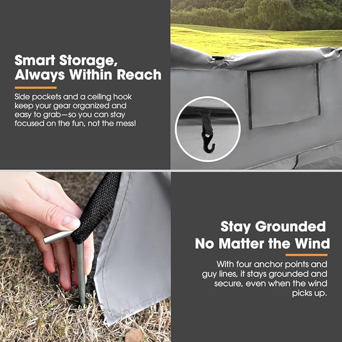 SanHima SUV Tent for Family Camping - Waterproof & Windproof SUV Tailgate Tent with Storage Bag for Van Jeep CUV Model Y, Up to 6-8 Person