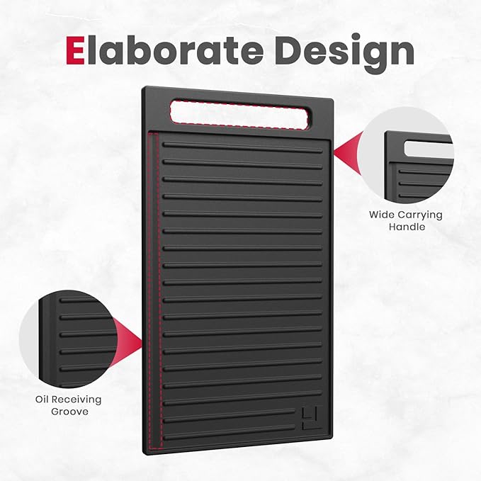 GASLAND 2-in-1 Reversible Cast Iron Grill/Griddle 16.7''x9.7"