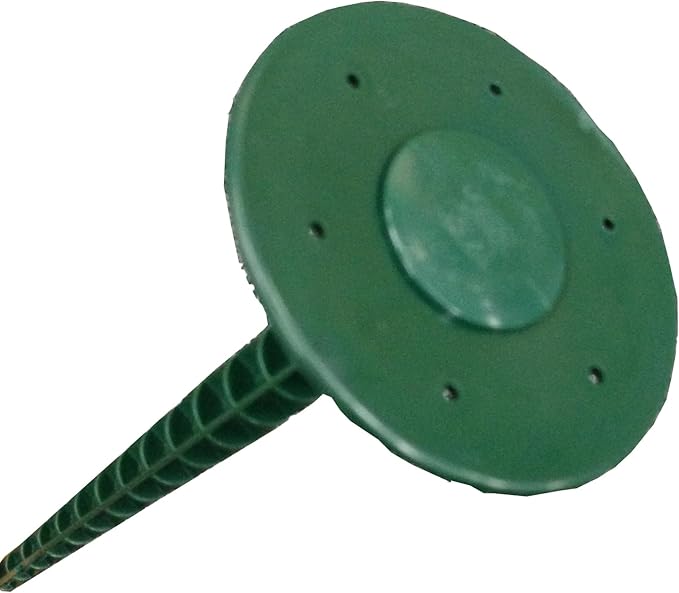 Set of 50 Ground Nails 7.08" (18 cm) - for Securing Tarpaulins - Mulch Tent Pegs - Dark Green