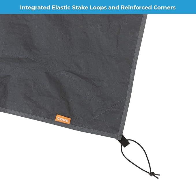 CORE Outdoor Tent Footprints | Perfect Tarp Camping Accessories for Easy Camp Setup (10 Person Tents) (Pack of 5)