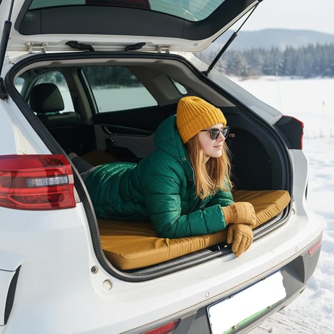 Kingcamp Comfort XXL Wide Perforated PU Foam Cot Mattress, Portable Roll Up Camping Mattress Cot Mat, Sleeping Mat with Roll Helper for Cot pad Travel Tuck Tent Floor Guest Sleepover