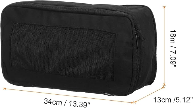HARFINGTON Compression Packing Cube for Suitcases 34x18x13cm Lightweight Luggage Organizers Bag Travel Essentials Compression Bags for Carry on Suitcases, Black