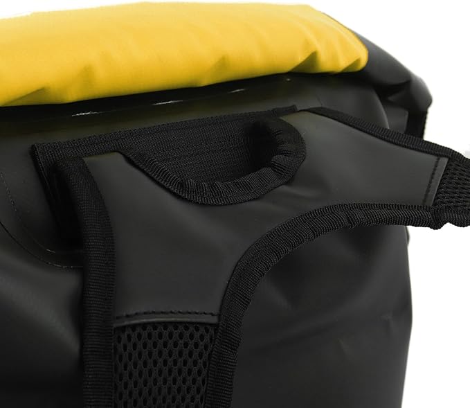 Luqeeg 25L Dry Wet Separation Backpack PVC Lightweight Outdoor Dry Sacks, Dry Bag, Dry Storage Bag for Kayaking, Rafting, Boating, Swimming, Camping, Hiking, Beach (Yellow)