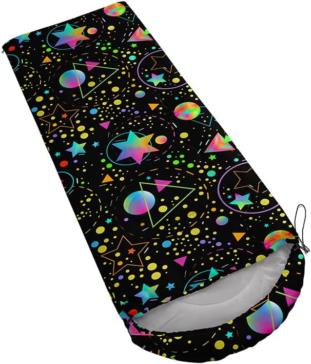Kids Sleeping Bag for Boys and Girls,Mixed Color Star Dot-Lightweight Warm Portable Outdoor Indoor-Waterproof Cold Weather Resistant Sleeping Bag for Camping Hiking