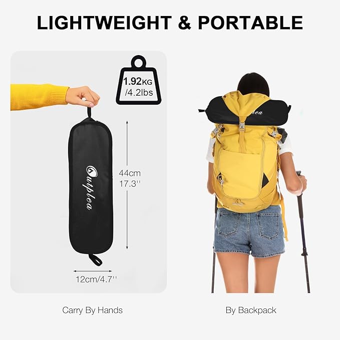 Folding Portable Camping Chair, Lightweight Compact Backpacking Hiking Chair, Beach Chair for Adults,Black