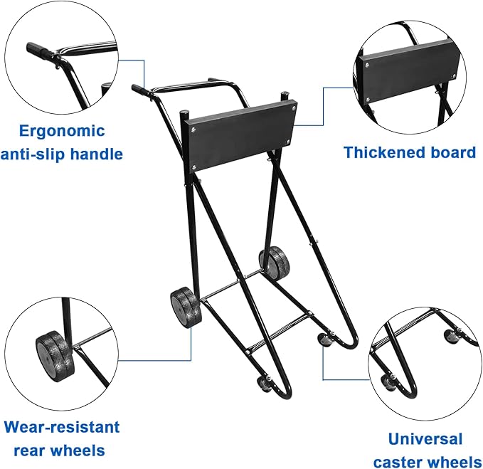 Outboard Motor Stand Cart, 315LBS Outboard Engine Stand,Boat Motor Carrier,Engine Carrier Cart Dolly Storage Transport Trailer for Shaft Motors