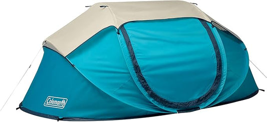 Coleman Pop-Up Instant Tent Sets Up in 10 Seconds, Portable & Lightweight 2/4 Person Weatherproof Camping Tent with Adjustable Rainfly